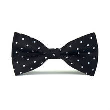 High Quality Fashion Dot Two Layer Bowtie For Men Groom Wedding Party Butterfly Bow Tie Set Male Gift ( Black ) 2024 - buy cheap