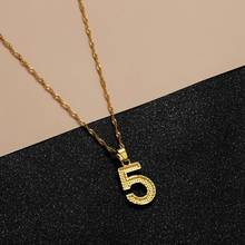 QIAMNI Years Old Number 5 Necklaces Birthday  Age 0 1 2 3 4 5 6 7 8 9 Necklaces Women Men Mom Father Digital Jewelry Chokers 2024 - buy cheap
