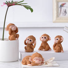 JIA-GUI LUO   Resin Monkey Crafts Simulation Animal Model   Home Decoration  Miniature Figurines  Miniature Garden B030 2024 - buy cheap