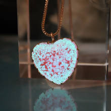 New Glowing Heart Crystal Necklace love Necklace GLOW in the DARK Wedding gifts party gifts women Girl Charming Necklace 2024 - buy cheap