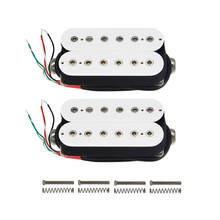 Ohello белый 1 комплект Alnico 5 хамбакер Пикап электрическая гитара Черный шейный/мостовой пикап 2024 - купить недорого
