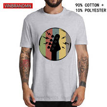 Camiseta design retrô acústico masculina, camiseta com estampa vintage para violão, baixo, guitarrista, presente de aniversário 2024 - compre barato
