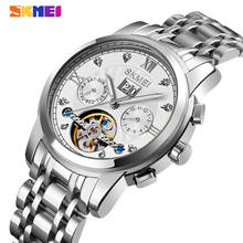 SKMEI Fashion Quartz Men's Watches Hollow Dial Automatic Mechanical Male Wristwatch Waterproof Steel Strap Relogio Masculino 2024 - buy cheap