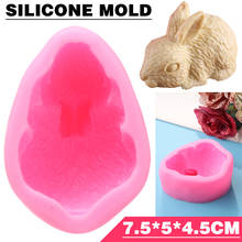 Food Grade Rabbit Silicone Mould 3D Easter Baking Fondant Cake Molds Chocolate Candle Soap Mould Craft DIY Decorating Tools 2024 - buy cheap