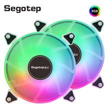 Segotep Computer Case Cooler Fan 120mm RGB Mute Fans 12V 4Pin Cooling Fan Adjust Speed Aura Sync Radiator 2024 - buy cheap