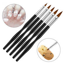 5pcs/ lot Nail Art Acrylic Liquid Powder Carving Flower Shaping Builder Brush Pen Manicure Tool 2024 - buy cheap