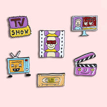 Fashion Classic TV News Program Badge Cartoon Cinema Mark Metal Enamel Brooch Trendy Lapel Backpack Jewelry Accessories Gift 2024 - buy cheap