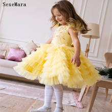 Novos vestidos personalizados para meninas, vestido de princesa para crianças, vestido de aniversário, festa de natal, vestido de menina, roupas 2024 - compre barato