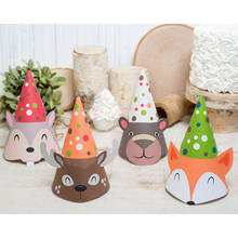 4pcs woodland Party Hat Baby Shower Birthday Funny Caps Party Photo Props Children Party Hair-dress Decoration 2024 - buy cheap