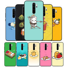 Cartoon Food black Silicone Phone Case For Redmi note 8 7 Pro S 8T for redmi 9 7A Cover 2024 - buy cheap