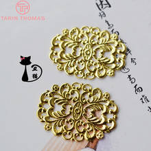 20PCS 31*24MM Not plated color Brass Decorative Spacer Stereo Flower Border Diy Jewelry Findings Accessories wholesale 2024 - buy cheap