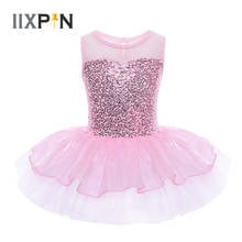 Vestido de balé tutu infantil sem mangas, roupa de balé para dança e ginástica, collant para meninas, roupa de dança, bailarina 2024 - compre barato