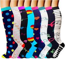 24 Style Stockings Antifatigue Unisex Compression Socks Crossfit Socks Medical Varicose Veins Travel Flight Men Women Socks Long 2024 - buy cheap