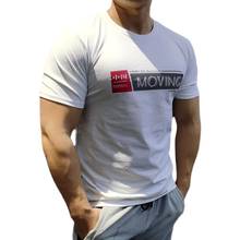 Men Running T-Shirts, Quick Dry Sport T-Shirts, Athletic China MOVING Print Fitness Gym Shirts,Breathable comfort Sportswear 2024 - buy cheap