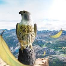 Garden Realistic Fake Falcon Hawk Eagle Ornaments Life-Like Bird Prey Deters Bird Animal Pests Garden Scarer Bird Decoy Decor 20 2024 - buy cheap
