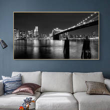 Black and White Brooklyn Bridge Landscape Canvas Prints Posters Canvas Paintings Wall Art Pictures Living Room Wall Art Prints 2024 - buy cheap