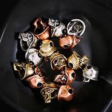 Retro Gold Color Beads Wearing Helmet Soldier Skull Shape 1 Piece/Lot Bead Accessories For Handmade DIY Hand-Knitted Bracelets 2024 - buy cheap