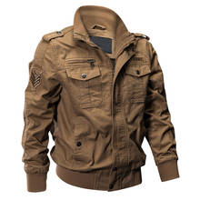 Мужская хлопковая куртка-пилот в стиле милитари, модель 6XL на весну и осень, 2019 2024 - купить недорого