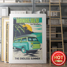 Póster de arte Vintage de verano The Endless, impresiones de promoción de los hermanos de Surf de chull, Mural Retro de decoración de Surf de Hawái, pegatinas de pared 2024 - compra barato