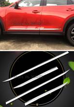 Защита кузова автомобиля ABS Хромированная Отделка Передняя гоночная решетка решетки вокруг панели вытяжки 2 шт для Mazda CX-5 CX5 2017 2018 2024 - купить недорого