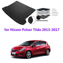 For Nissan Pulsar Tiida 2013-2017 Trunk Floor Mat Tray Carpet Mud Customized Leather Car Trunk Mat 2024 - buy cheap