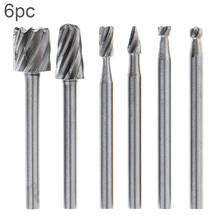 6pcs/set Carpentry Trumpet Rotary Burrs Metalworking Rotary Files Set with 3mm Shank for Electric Grinder Head Grinding Tool 2024 - buy cheap
