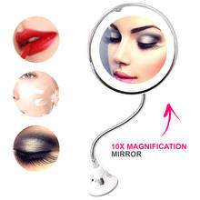 LED Mirror Makeup Mirror with LED Light 360 Degree Rotation 10X Magnifying Folding Vanity Mirror Makeup Tools Dropshipping 2024 - buy cheap