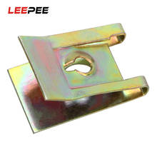 LEEPEE 50 piece/Set Spring Metal Clip Auto Fastener Clips Car Door Panel Spire Screw Base U-Type Clips 2024 - buy cheap