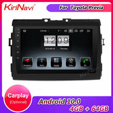 KiriNavi 9 "сенсорный экран Android 10,0 автомобильное радио для Toyota Previa Tarago Estima Автомобильный мультимедийный плеер Авто GPS стерео 2006-2018 2024 - купить недорого