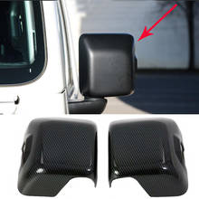 For Jeep Wrangler JL 2018 2019 Side Door Mirror Wing Rear View Rearview Caps Carbon Fiber Style Trim Cover Molding Car Styling 2024 - buy cheap