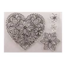 Heart Flower Silicone Clear Seal Stamp DIY Scrapbooking Embossing Photo Album Decorative Paper Card Craft Art Handmade Gift 2024 - buy cheap