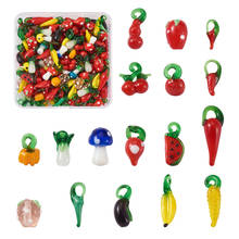 200pcs/box Handmade Lampwork Fruit Vegetables Pendants Apple Strawberry Mushroom For DIY Bracelet Earring Jewelry making Decor 2024 - buy cheap