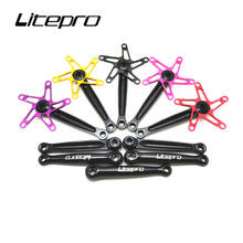 Litepro For Fnhon Brompton Bicycle 170mm Square Hole Crank Folding Bike Ultralight Crankset 130BCD Hollow Chainwheel Chainring 2024 - buy cheap