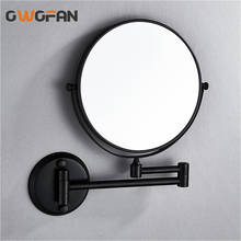 Зеркало для ванной 8 дюймов складное черное зеркало для ванной 7 "3X увеличительное двойное 2 лицевое зеркало для макияжа настольное женское настенное зеркало M37-803 2024 - купить недорого