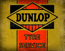 Dunlop pneus serviços retrô de metal sinal de lata, pôster de garagem placa de casa café pub motel arte decoração de parede 2024 - compre barato