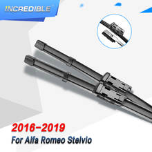 Escobillas de limpiaparabrisas para Alfa Romeo Stelvio, brazos de botón 2016 2017 2018 2019 2024 - compra barato