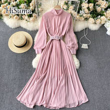 2021 summer new women o-neck lantern sleeve waist Pleating chiffon A-line dress female Chic pure white elegant sweet dresses 2024 - buy cheap