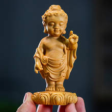 BOJ de madera, escultura de Sakyamuni, estatua de Buda pequeño, monje, decoración del hogar, 10cm 2024 - compra barato