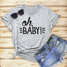 Oh Baby T-Shirt Pregnancy Announcement Harajuku Tee Mom To Be Gift Tshirt Pregnancy Gift Hipster Premium Fabric Aesthetic Shirt 2024 - buy cheap