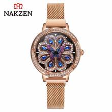 NAKZEN Top Brand Fashion Watch Women Luxury Quartz Wrist Watches Stainless Steel Clock Life Waterproof Montre Femme Reloj Mujer 2024 - buy cheap