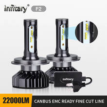 2Pcs H4 H7 LED Headlight Bulb Canbus Super Bright 22000LM ZES Chips H1 H3 H11 H27 880 HB3 9005 9006 9007 6500K Auto Fog Lamp 2024 - buy cheap