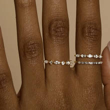 Anéis de prata esterlina 925, delicado, para casamento, bijuteria, zircônia cúbica, cor dourada 2024 - compre barato
