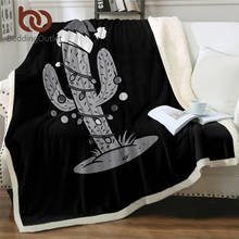 BeddingOutlet Cactus Throw Blanket Light Custom Bedspread Cartoon Tropical Plant Furry Blanket Christmas Hat Mantas De Cama 1pc 2024 - buy cheap