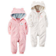 Autumn & Winter Newborn Infant Baby Clothes Fleece Jumpsuit Boys Romper Hooded Jumpsuit Bear Onesie Baby Bebe Menino Macacao 2024 - buy cheap