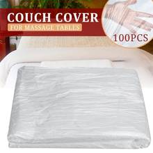 100 Pcs Couch Cover Disposable Bedspread SPA Massage Treatment Table Sheets Transparent Beauty Bed Waterproof Film Table Cover 2024 - buy cheap