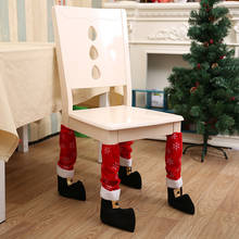 4 piezas adornos navideños botas de copo de nieve silla fundas para pies patas de mesa decoraciones decoraciones navideñas para el hogar decoración de año nuevo 2024 - compra barato