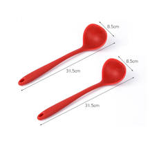 Non-stick Silicone Ladle Soup Spoon  Heat Resistant Cooking Tools Round Scoop With Hygienic Coating FDA Cook Utensils 2024 - buy cheap