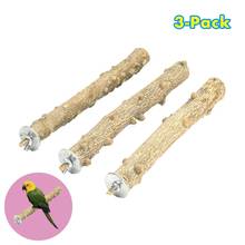 PET Natural Wood Bird Perch Set Parrot Stand Wood Perches Paw Grinding Stick  Wood Stand Platform Chew Toy for Chinchilla 2024 - buy cheap