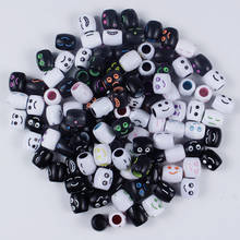 Pçs de miçangas acrílicas com orifício grande, cores aleatórias, 12mm, 4 cores, contas soltas para pulseira, colar, jóias, 100/150 unidades 2024 - compre barato