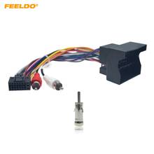 Feeldo adaptador de cabo de alimentação para carro, reprodutor de dvd de áudio de carro com 16 pinos android, adaptador com tomada fm para ford focus 09-11, chicote de fiação de rádio # hq6438 2024 - compre barato